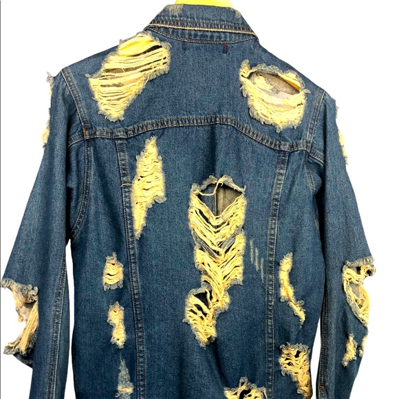 Signature8 Ripped/Distressed Denim Jacket - Picture 3 of 12
